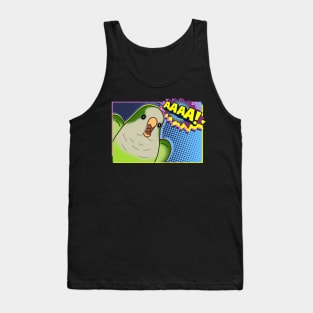 angrey green quaker parrot comic Tank Top